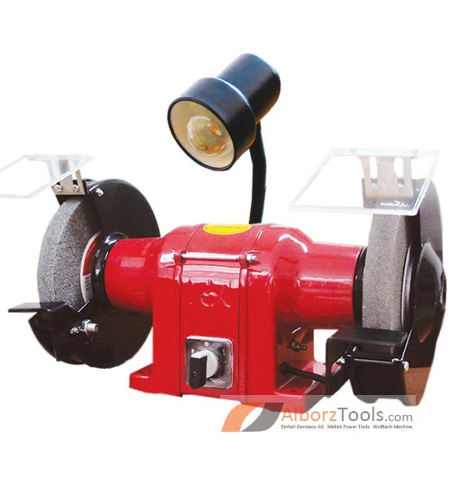 ماشین سنگ سنباده 200 میلیمتر 800 وات 3000 دور سه فاز چراغ دار محک GD 200-3 HL