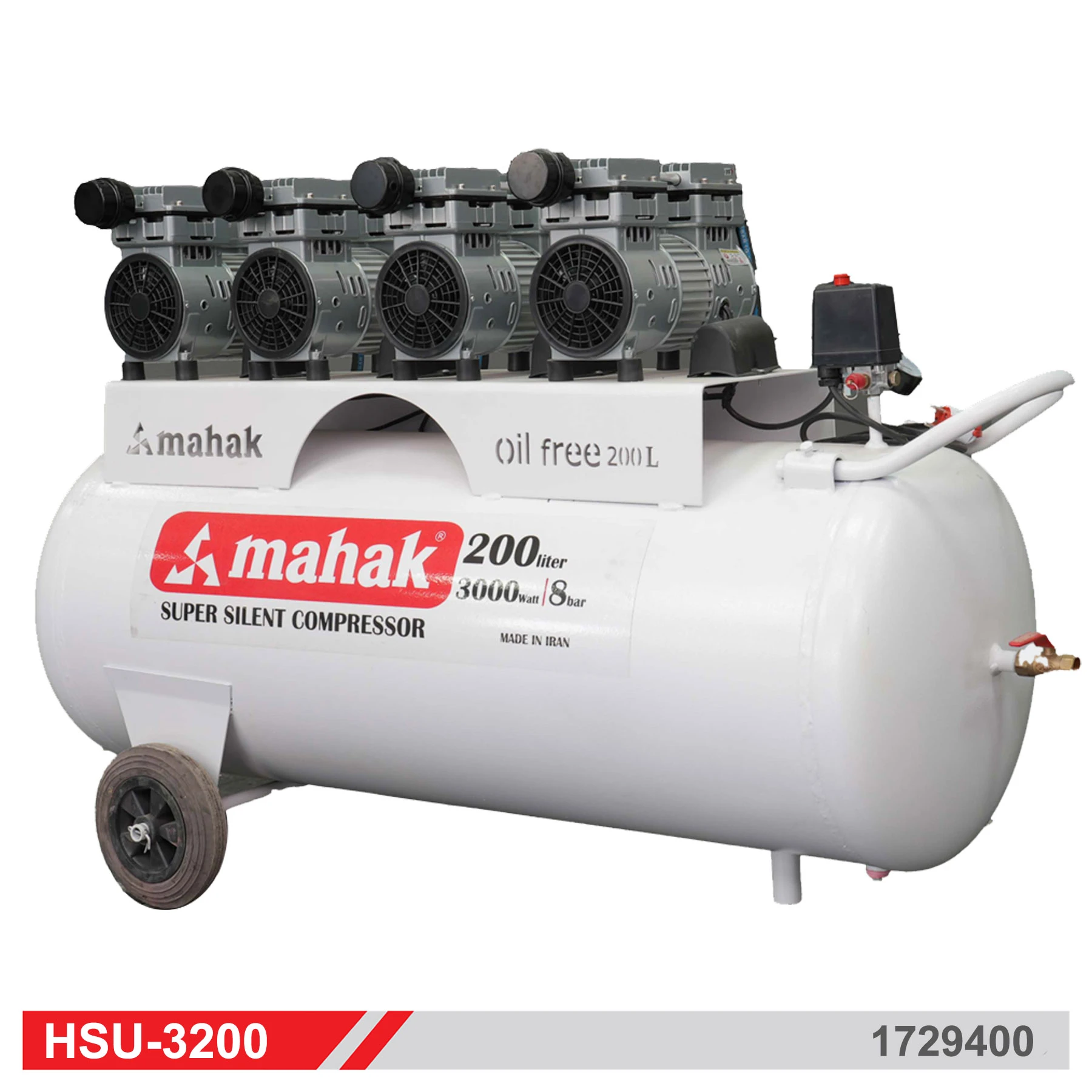 کمپرسور 200 لیتری سایلنت محک HSU-3200