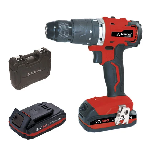 دریل شارژی 20 ولت چکشی براش لس محک با کیف BCD-20 LI Kit