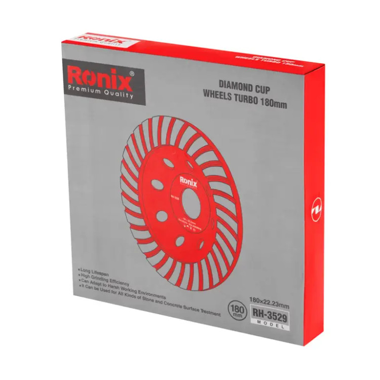 ساب گرانیت بر کاسه ای 180 میلی متری توربو مدل RH-3529 رونیکس